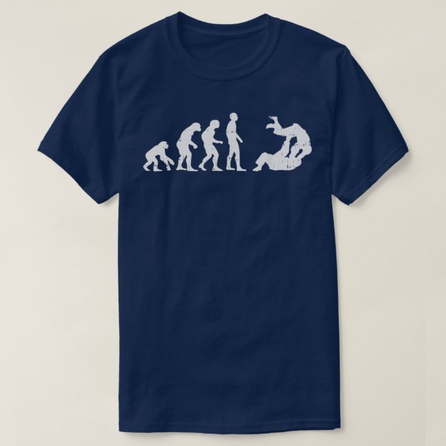 T-shirt Brésil Jiu Jitsu Judo Evolution Funny Martial A (Design devant)