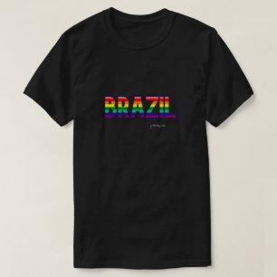 T-shirt Brésil Pride T   drapeau arc-en-ciel