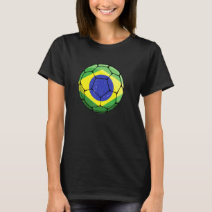 T-shirt Brésil Soccer Ball Drapeau Jersey Football Brésil 