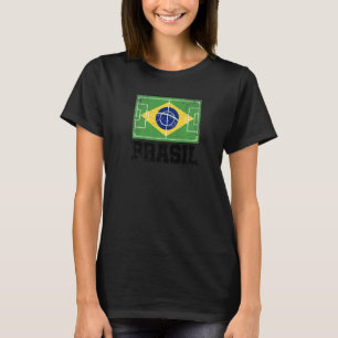 T-shirt Brésil Soccer Field Drapeau Brésil Pays Brésil Bré