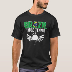 T-shirt Brésil Tennis de Table Brésil Ping Pong soutien