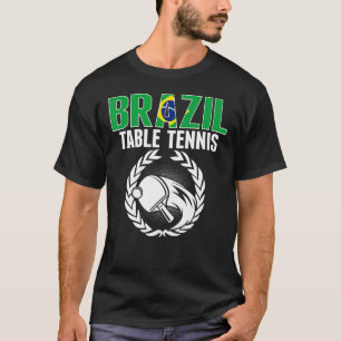 T-shirt Brésil Tennis de Table Brésil Ping Pong soutien