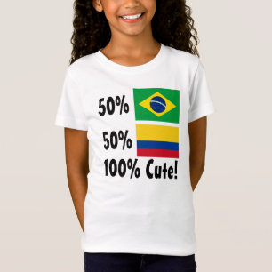 T-Shirt Brésilien de 50% 50% 100% colombien mignon