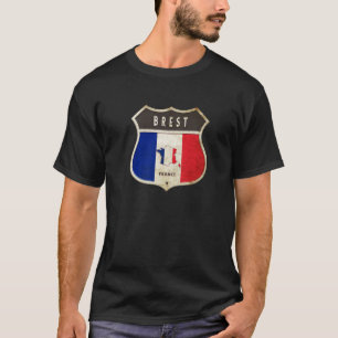 T-shirt Brest France Armoiries Drapeaux Ville/Cadeau