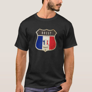 T-shirt Brest France Armoiries Drapeaux Ville/Cadeau