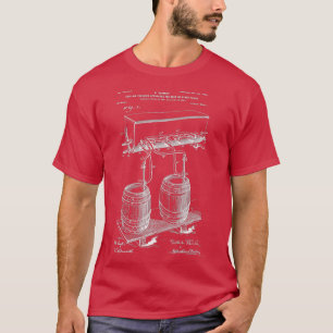 T-shirt Brevet de baril de bière 1900 artisanal vintage Im