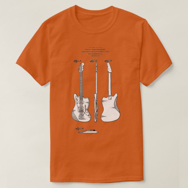 T-shirt Brevet de guitare Jazzmaster  (Design devant)