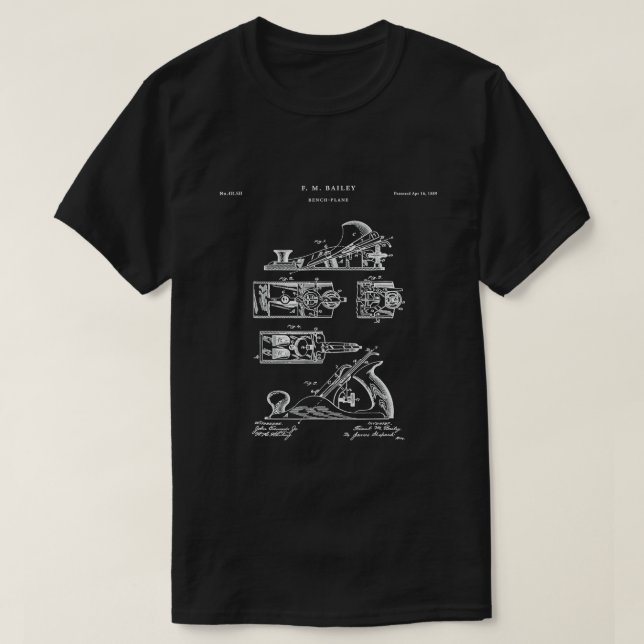 T-shirt Brevet de travail du bois - Outils  (Design devant)