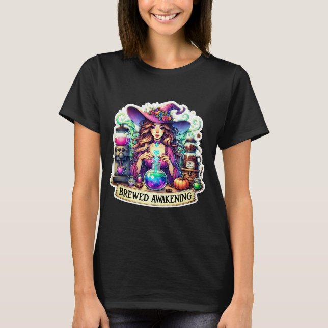 T-shirt Brewed Awakening Witch – Magical Potion  (Devant)