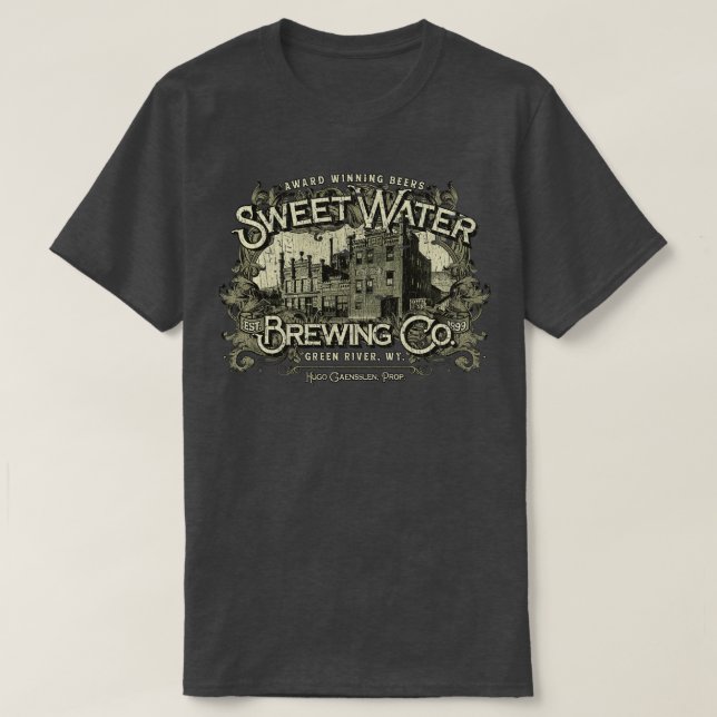 T-shirt Breweriana Sweet Water Brewing Company 1899 (Design devant)