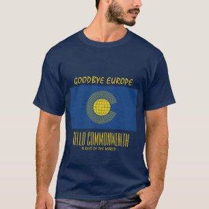 T-shirt Brexit Au revoir Europe Bonjour COMMONWEALTH Bleu