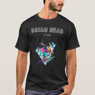 T-shirt Brian Head Utah Retro Skier