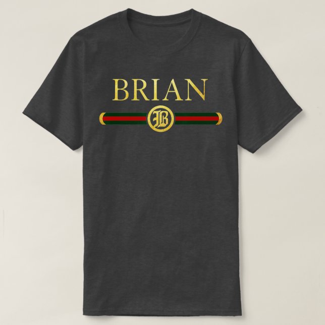 T-shirt Brian Nom personnalisé Royal Luxe Cadeaux Cadeaux  (Design devant)