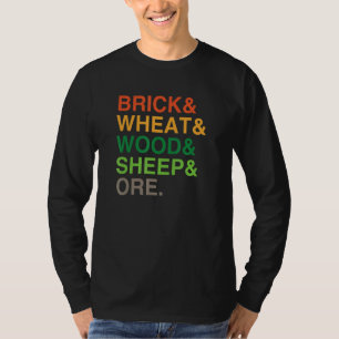 T-shirt Brick Blé Bois De Bois Et Geek De Jeu D'Ore