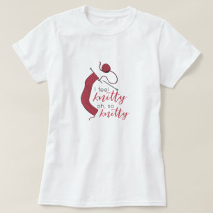 T-shirt Brick Red Je Sens Knitty, Oh Tellement Knitty