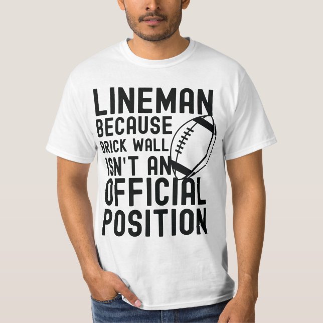 T-shirt Brick Wall n'est pas un poste officiel Mens Footba (Devant)