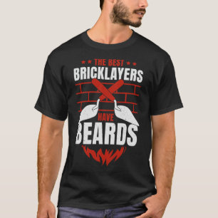T-shirt Bricklayer brique Mason Beard Cadeau