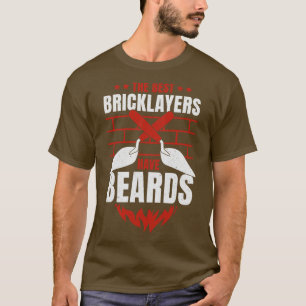 T-shirt Bricklayer brique Mason Beard Cadeau