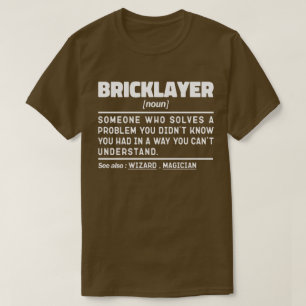 T-shirt Bricklayer Noun Cool ouvrier de construction Sarca