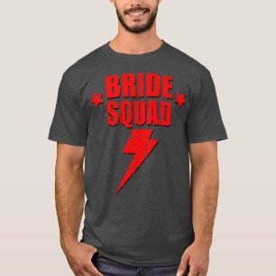 T-shirt Bride Escadron Rétro Lightning Bridesmaid Bachelor