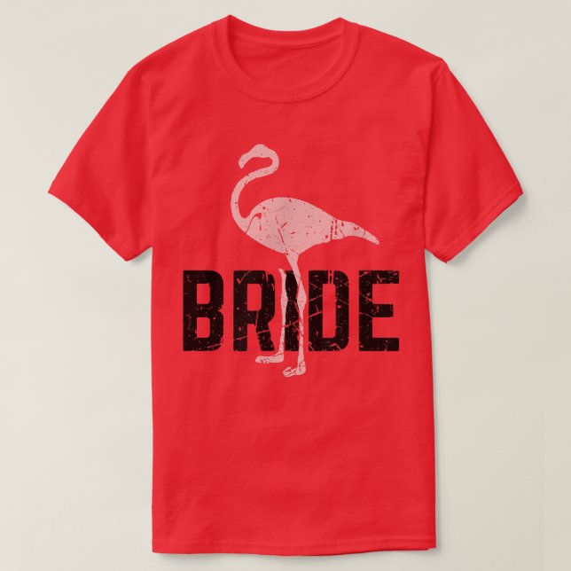 T-shirt Bride Flamant rose Rétro Cute Bridesmaid Bachelore (Design devant)