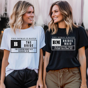 T-shirt Bridesmaid Classement Bachelorte Party