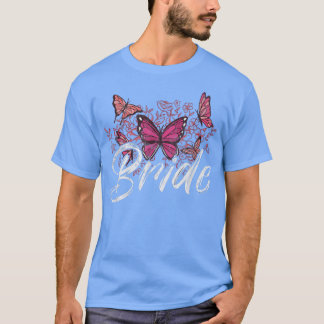 T-shirt Bridesmaid Floral Wreath Bridal Shower Wedding Bri