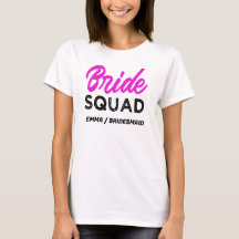 Bridesmaid Squad Hot Pink Bachelorette party