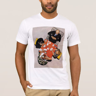 T-shirt Bridge Game par Norman Rockwell
