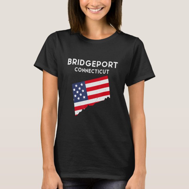 T-shirt Bridgeport Connecticut USA State America Travel Co (Devant)