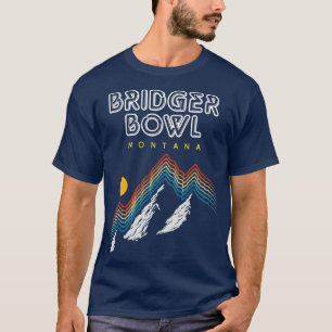 T-shirt Bridger Bowl Montana   Rétro de Ski