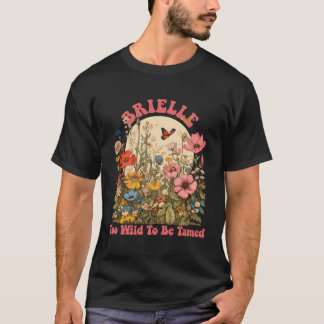 T-shirt Brielle Nom Cute Retro Girls Fleur sauvage Brielle