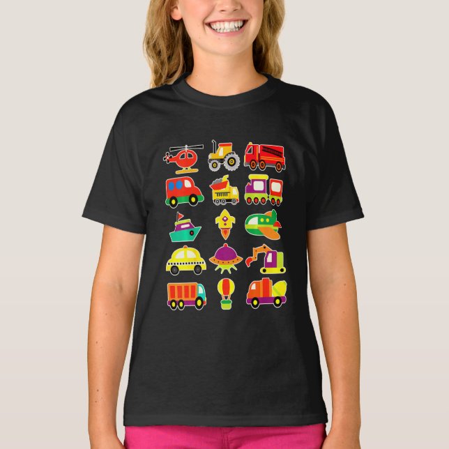 T-shirt Brigade d'incendie de tracteur pour enfants Avion  (Devant)