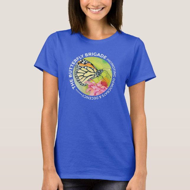 T-shirt Brigade papillon - Promotion des démocrates et de  (Devant)