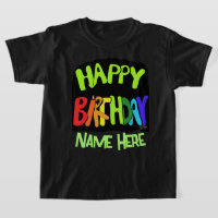 Bright and Happy Birthday Nom personnalisé