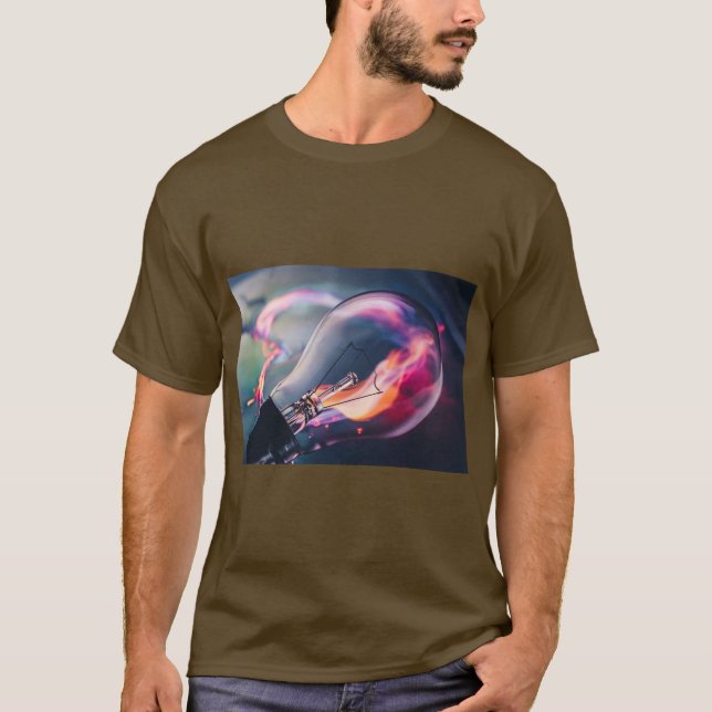 T-shirt Bright Bulb Glow – Art on Tee (Devant)