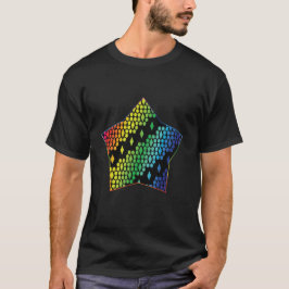 T-shirt Bright Rainbow et Black Honeycomb étoile diamant