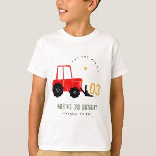 T-shirt Bright Red Yellow Digger Enfants N'importe quel âg