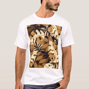 T-shirt Bright Tropical Feuilles Dark Motif