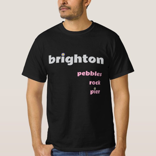 T-shirt Brighton Pebbles Rock Pier M Tee (Devant)