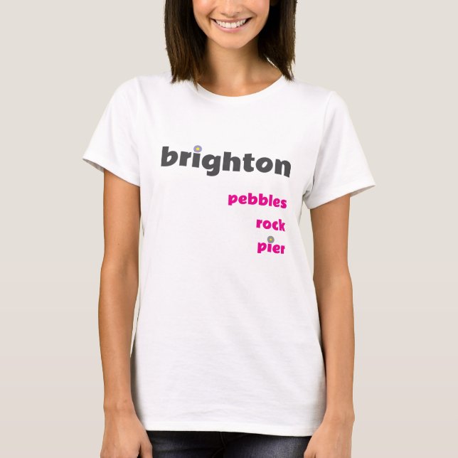 T-shirt Brighton Pebbles Rock Pier W Tee (Devant)