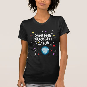 T-shirt brillant, brillant comme un diamant