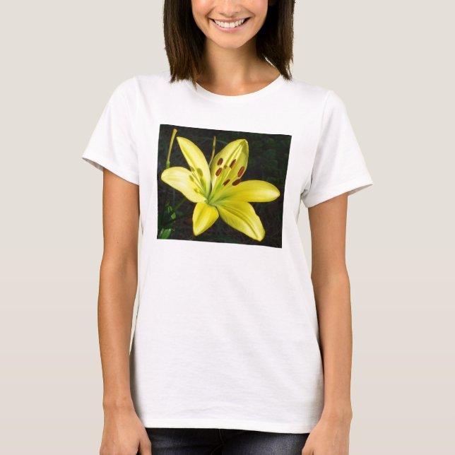 T - Shirt - brillante gelbe Lilie sticht wirklich  (Vorderseite)