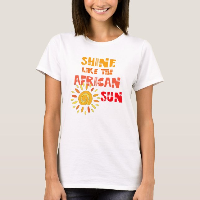 T-shirt Brille comme le soleil africain (Devant)