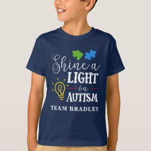 T-shirt Brille une lumière sur l'autisme équipe de jumelag