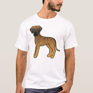 T-shirt Brindle Great Dane mignon chien de dessin