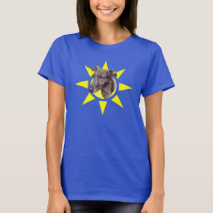 T-shirt Brindle Greyhound Face Chien Chemise