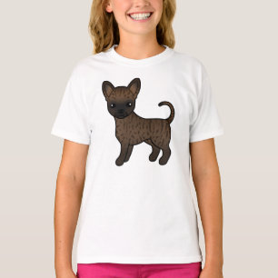 T-shirt Brindle Smooth Coat Chihuahua mignon caricaturé Ch
