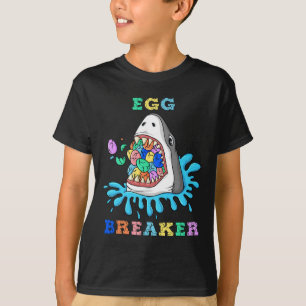 T-shirt Brise d'oeuf Requin Pâques Fun Boys Girls Kids