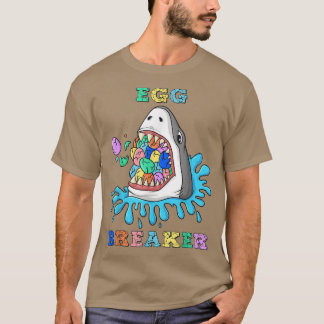 T-shirt Brise d'oeuf Requin Pâques Garçons amusants Filles